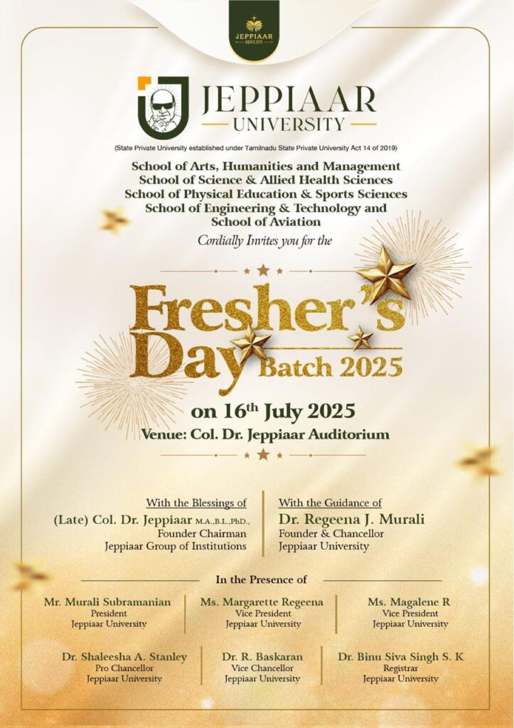 Jeppiaar Fresher's Day 2025